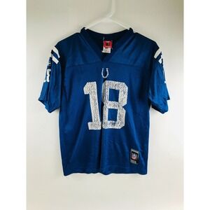 NFL Reebook Jersey Size Large Blue Peyton Manning#18 Indianapolis Colts Stitched